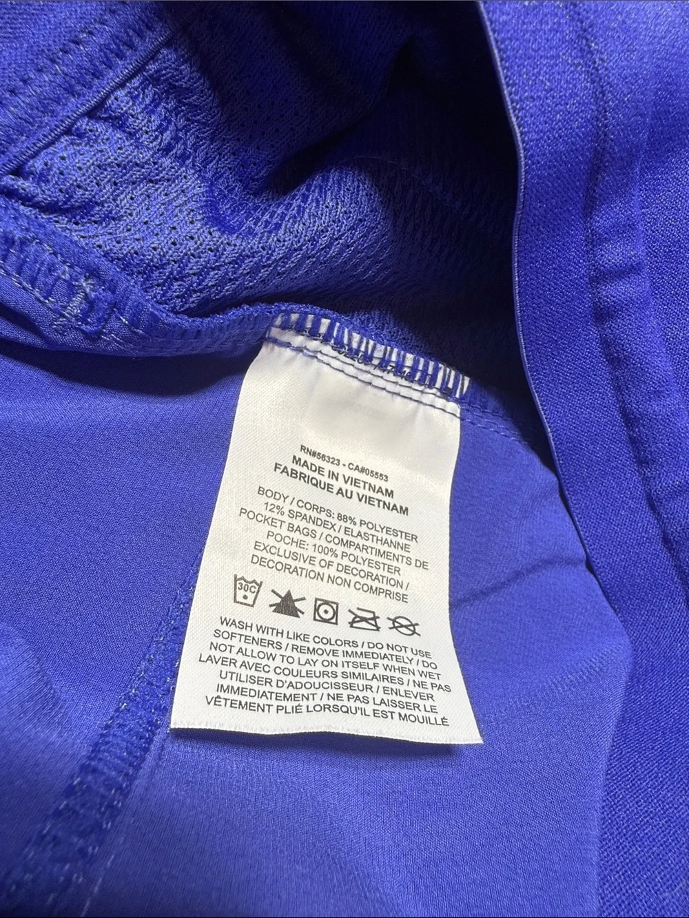 Nike Blue Performance Yoga Shorts with Swoosh